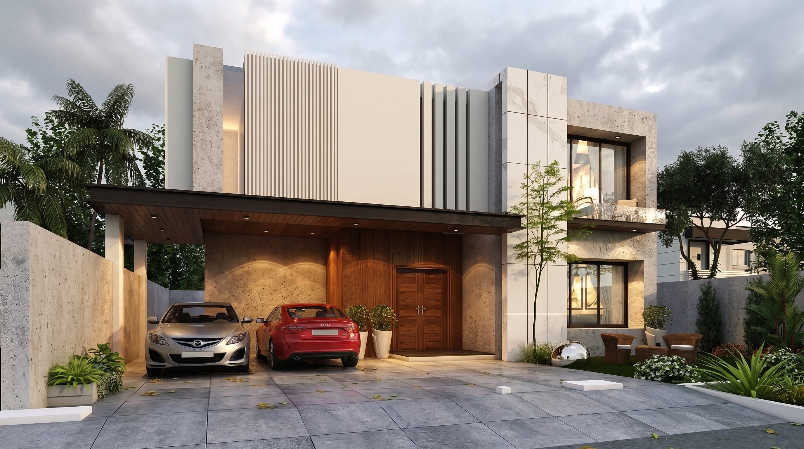 Architectural Blueprint and 3D Model